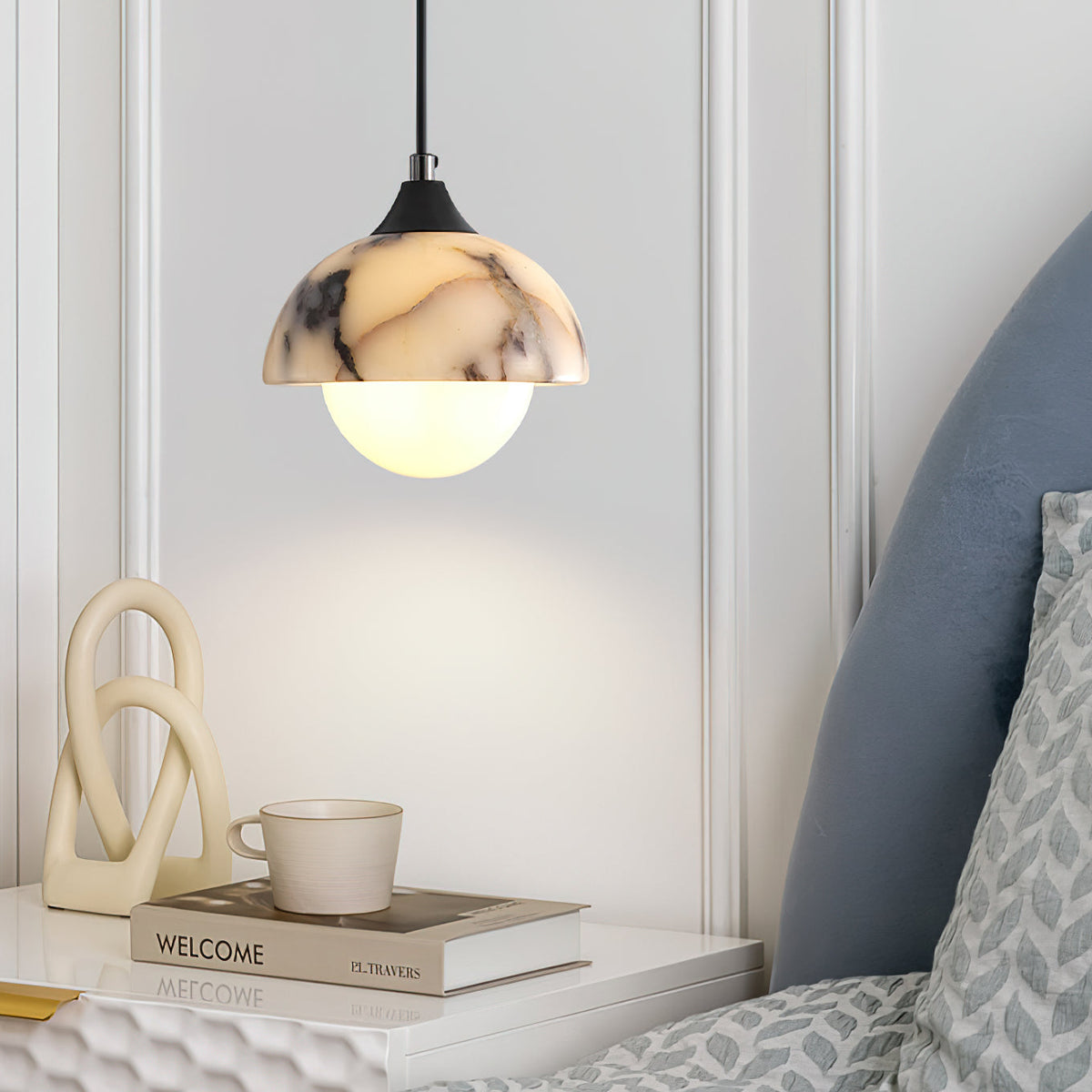 Altonfern Marble Pendant Light-Moonnatur