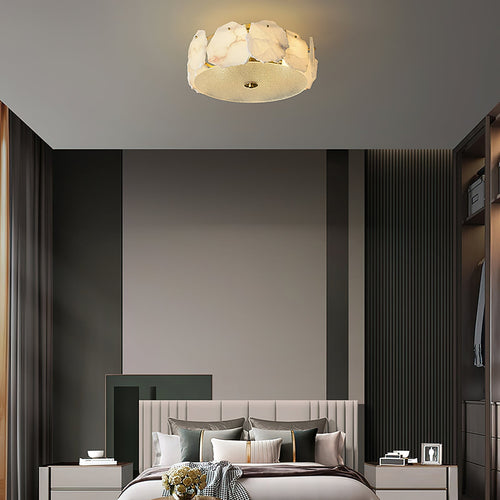 Aberholm Alabaster Ceiling Light-Moonnatur