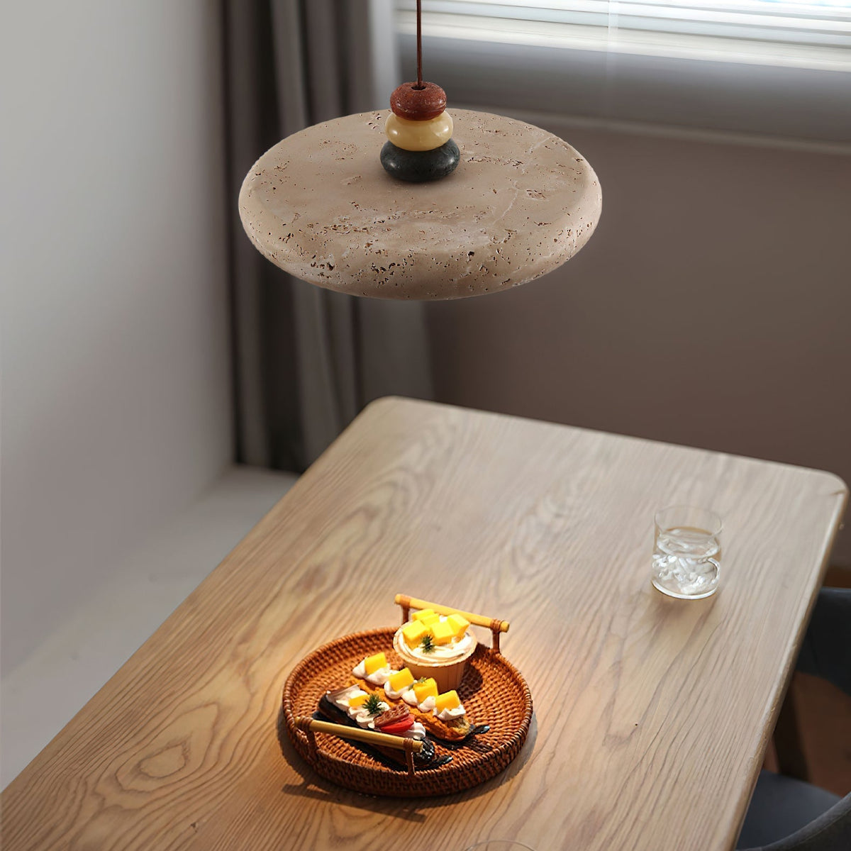 Ambelbrook Travertine Pendant Light-Moonnatur