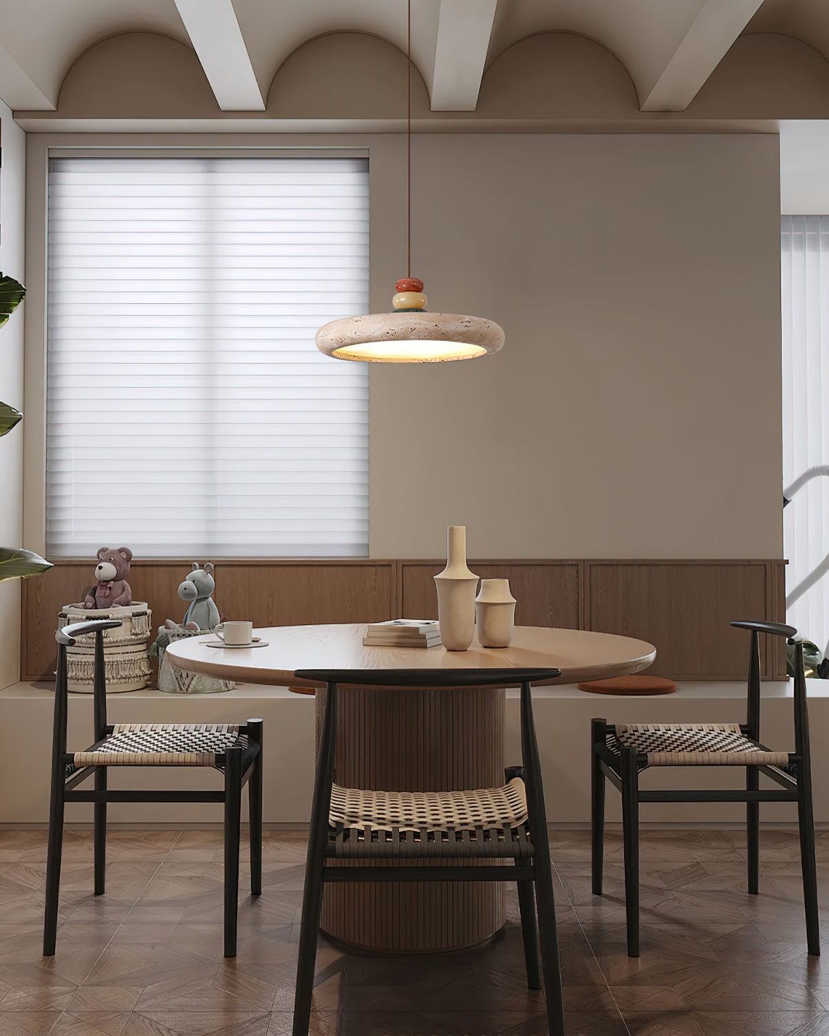 Ambelbrook Travertine Pendant Light-Moonnatur