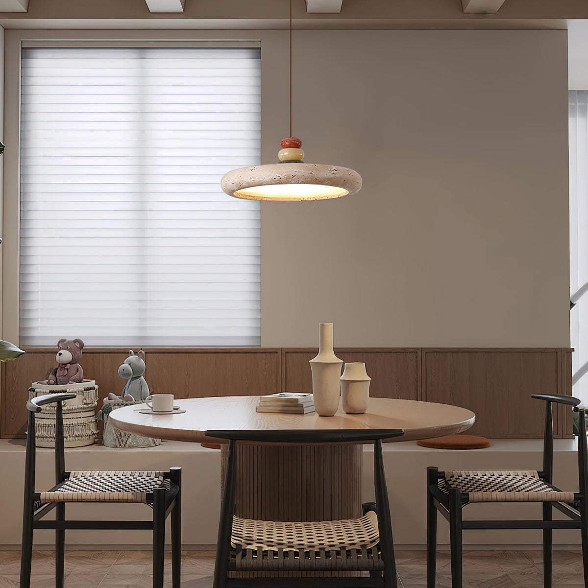 Ambelbrook Travertine Pendant Light-Moonnatur