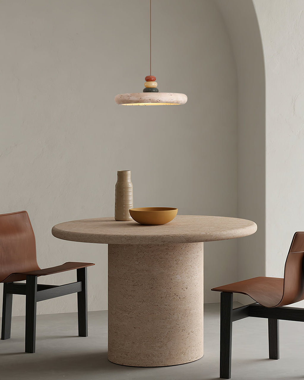 Ambelbrook Travertine Pendant Light-Moonnatur