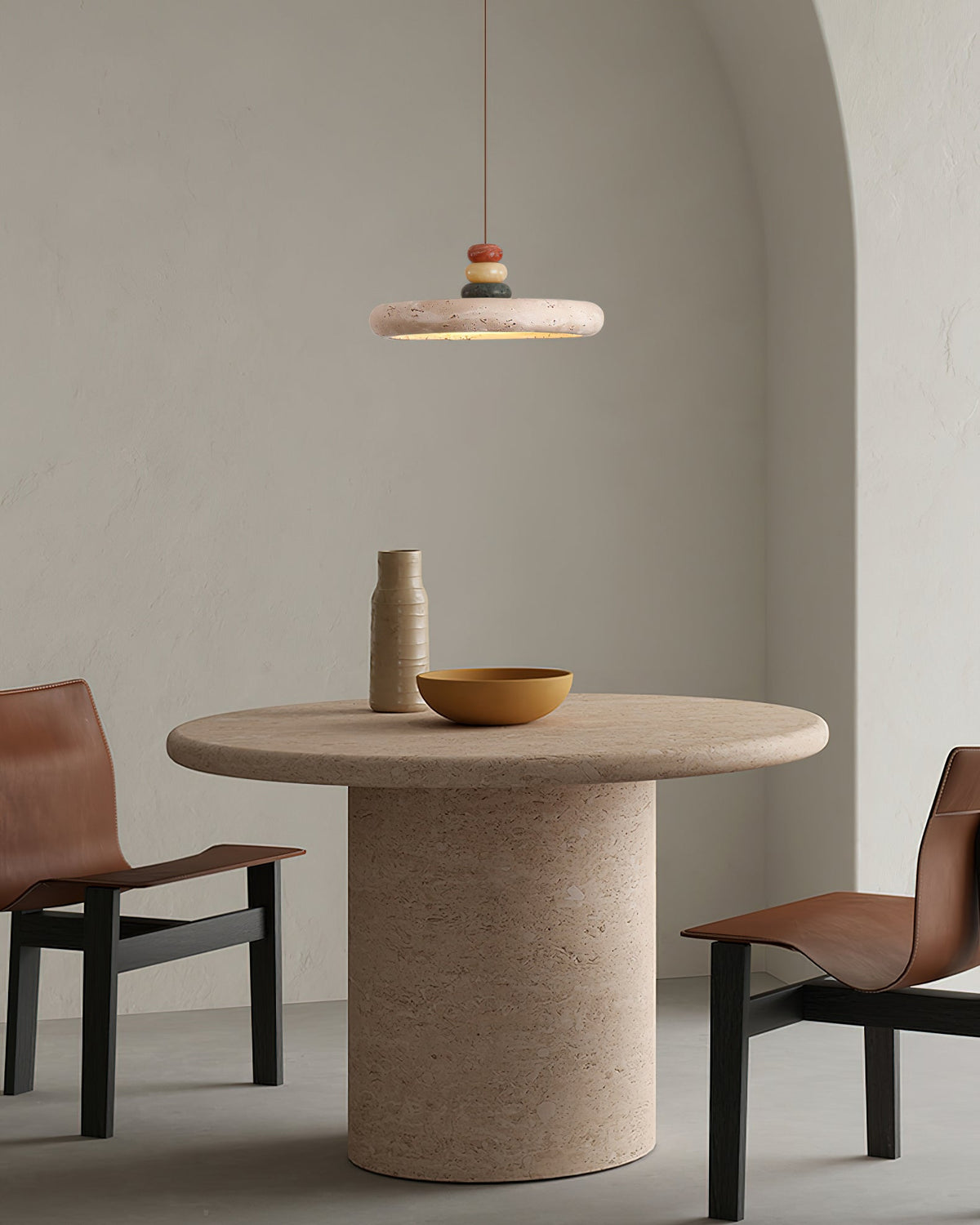 Ambelbrook Travertine Pendant Light-Moonnatur