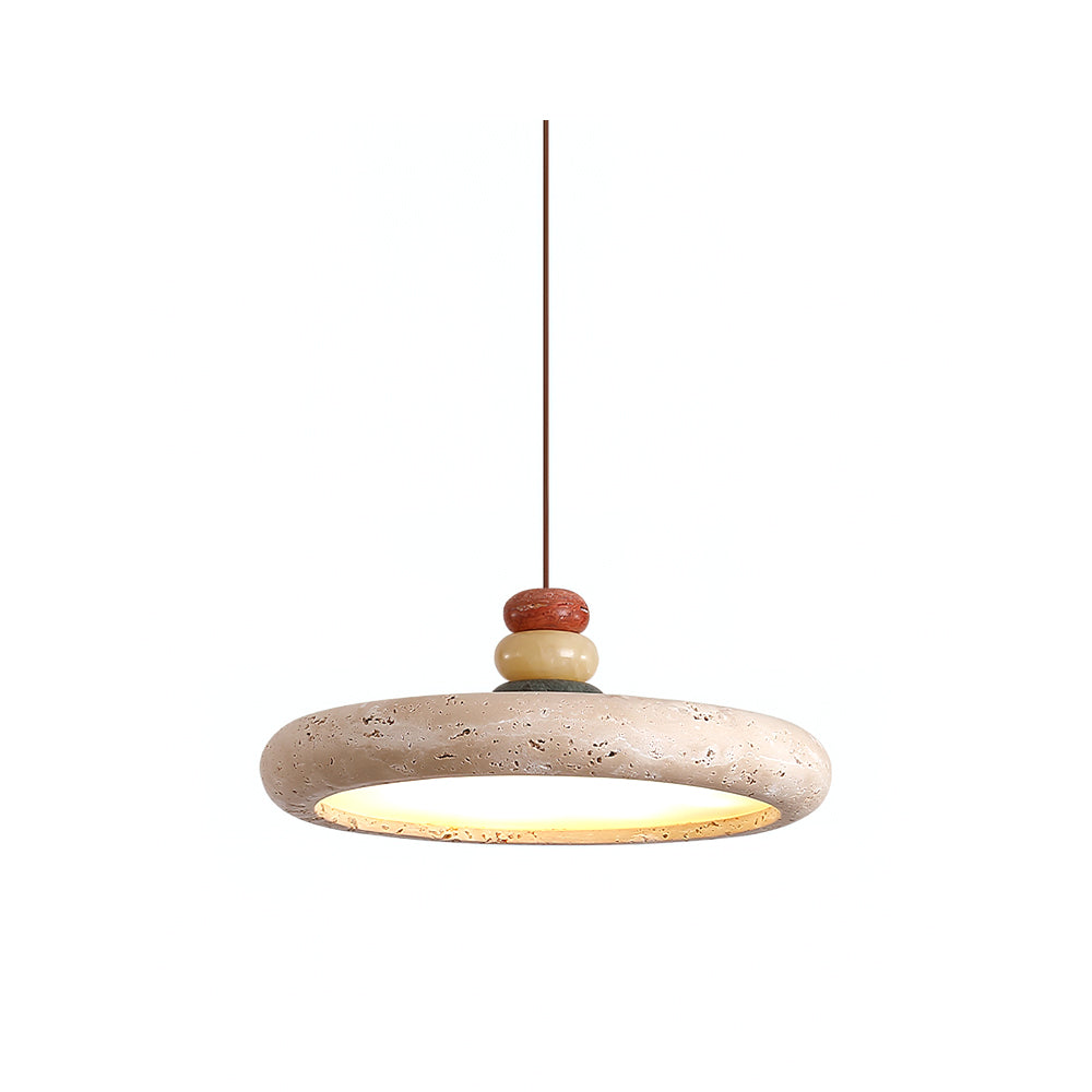 Ambelbrook Travertine Pendant Light-Moonnatur