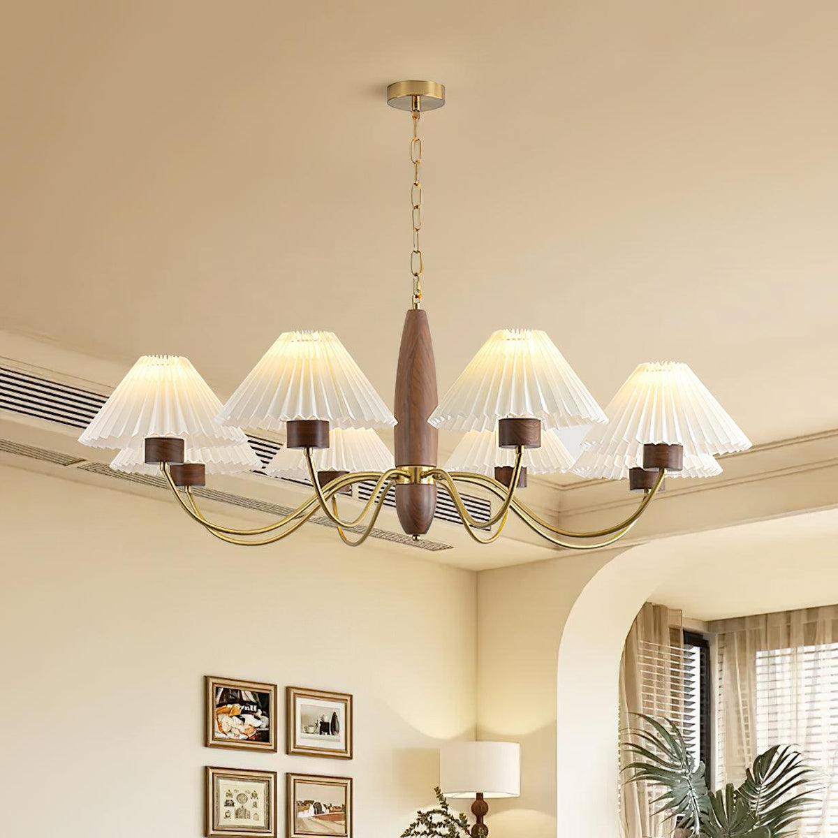 Fernella Ash Wood Chandelier-Moonnatur