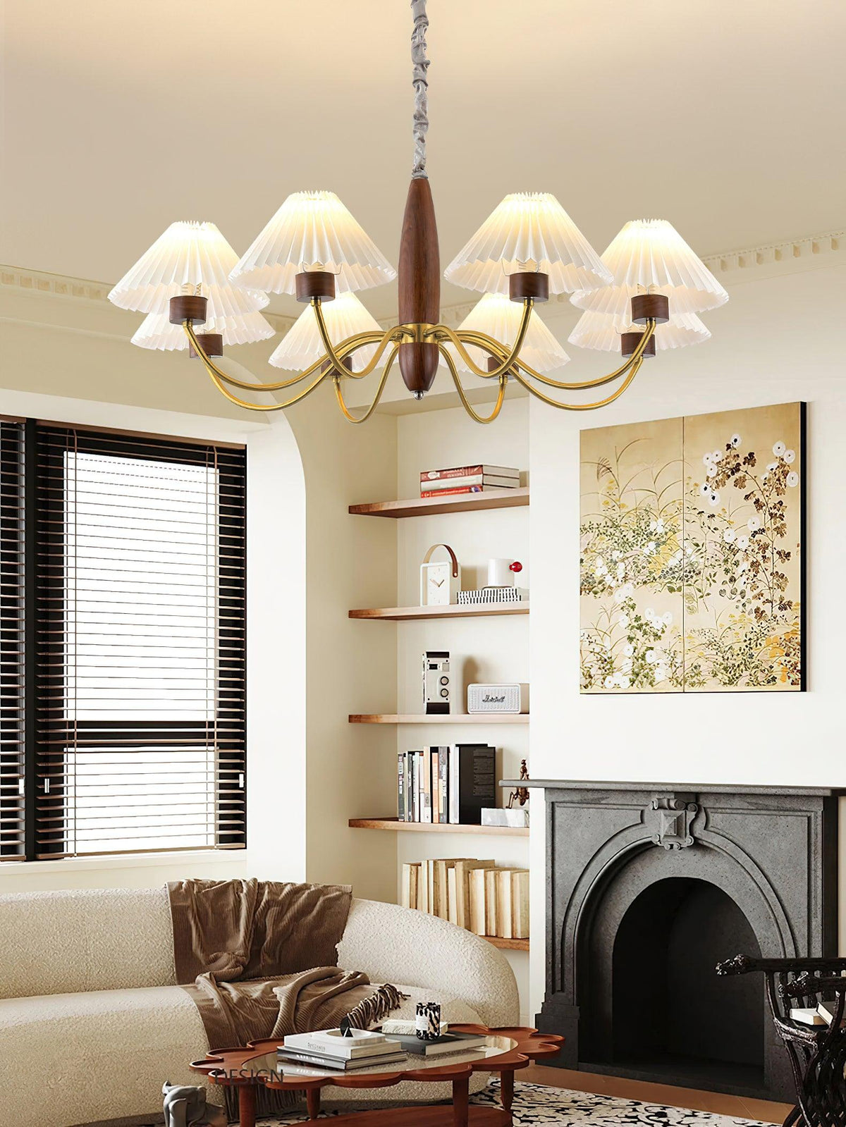 Fernella Ash Wood Chandelier-Moonnatur