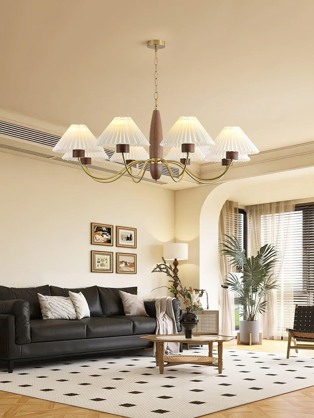 Fernella Ash Wood Chandelier-Moonnatur