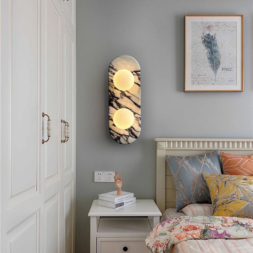 Fernena Marble Wall Light-Moonnatur