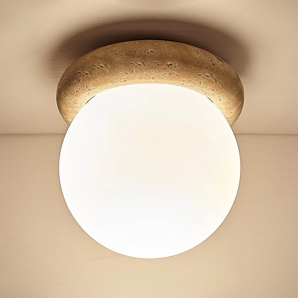 Kenrenfield Travertine Ceiling Light-Moonnatur