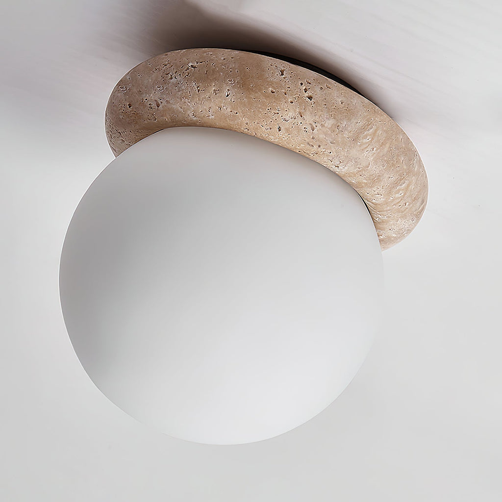 Kenrenfield Travertine Ceiling Light-Moonnatur