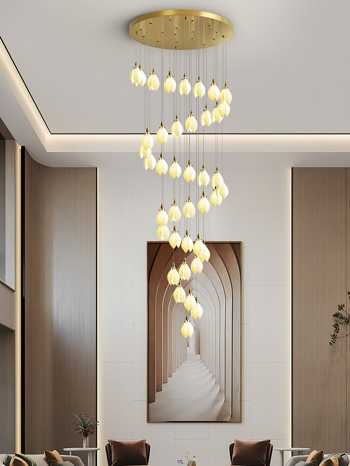 Seldenenna Ceramic Chandelier-Moonnatur