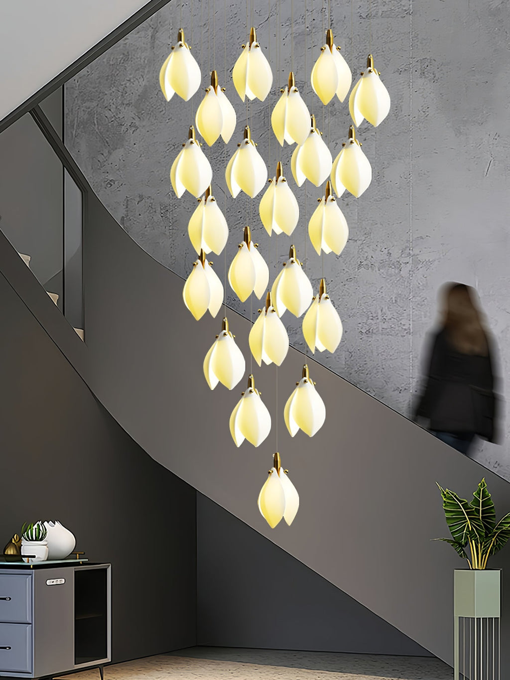 Seldenenna Ceramic Chandelier-Moonnatur