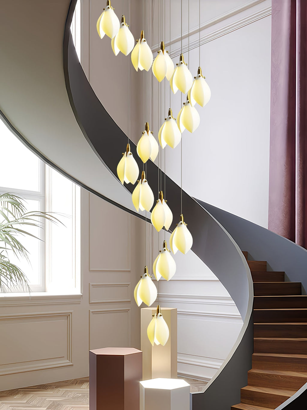 Seldenenna Ceramic Chandelier-Moonnatur