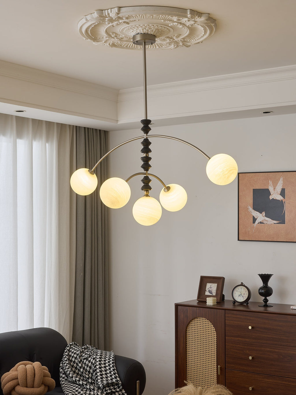 Renora Wood Chandelier-Moonnatur