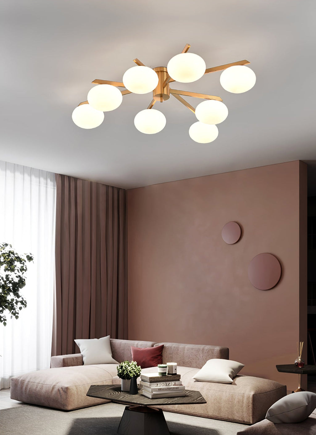 Gildenenelle Glass Ceiling Light-Moonnatur