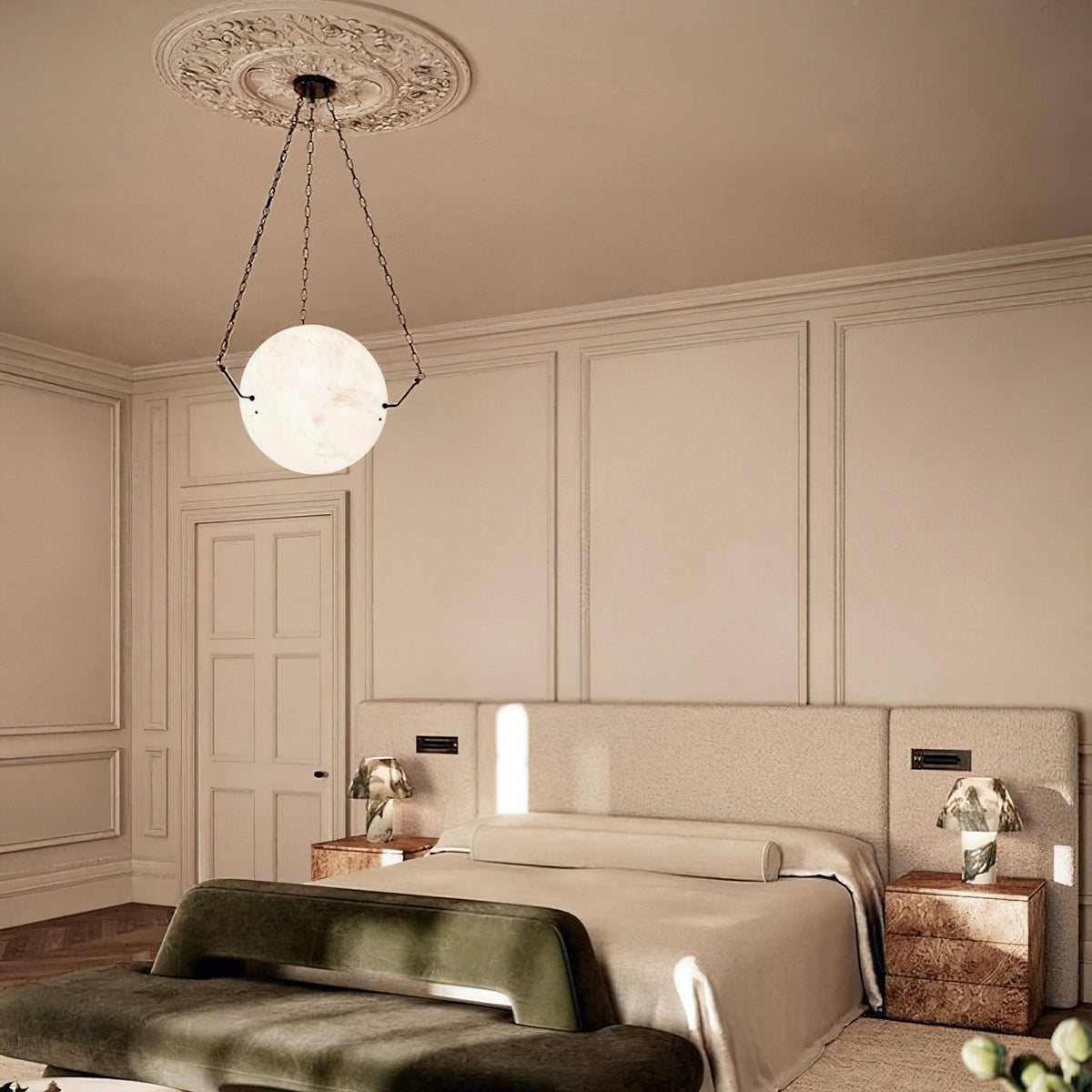 Weldenheath Alabaster Pendant Light-Moonnatur