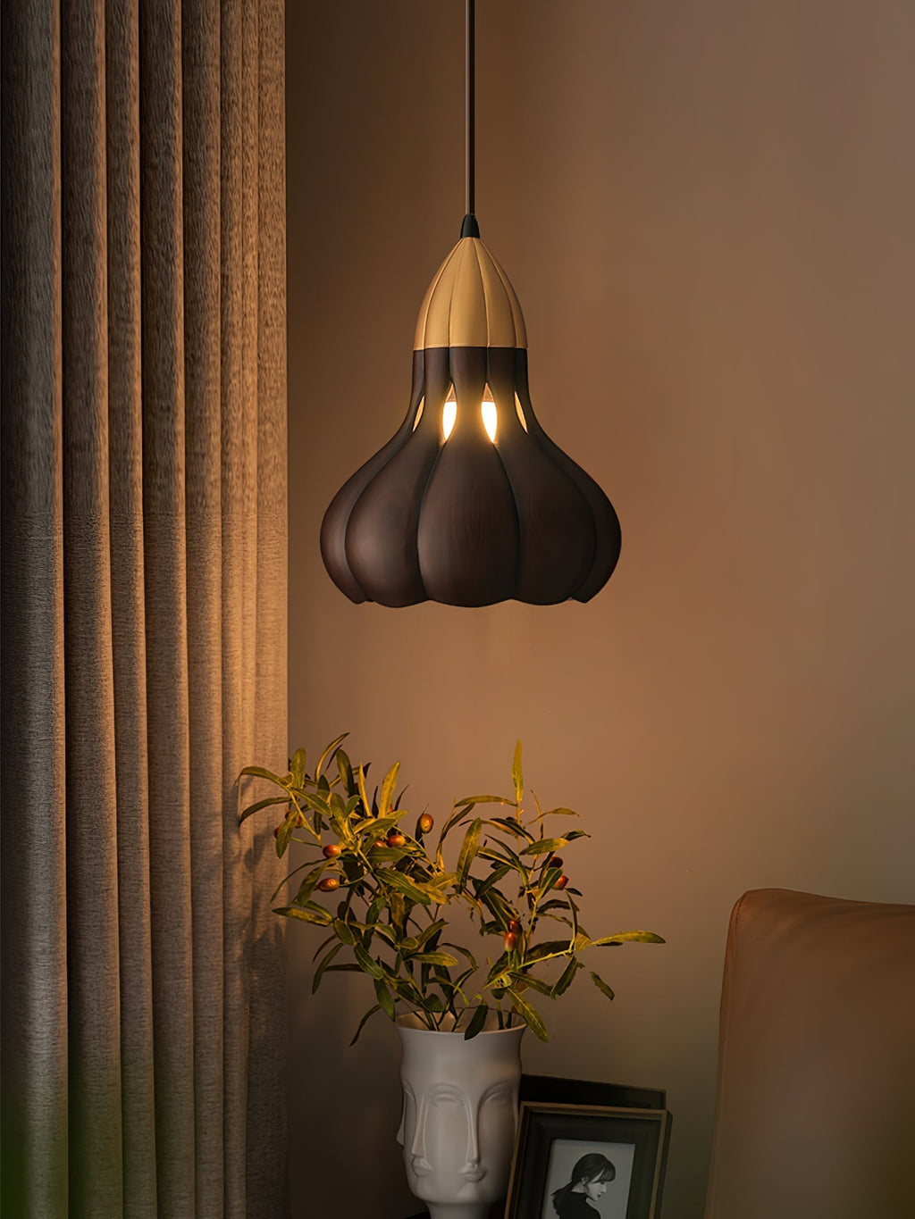 Lavenis Wood Pendant Light-Moonnatur