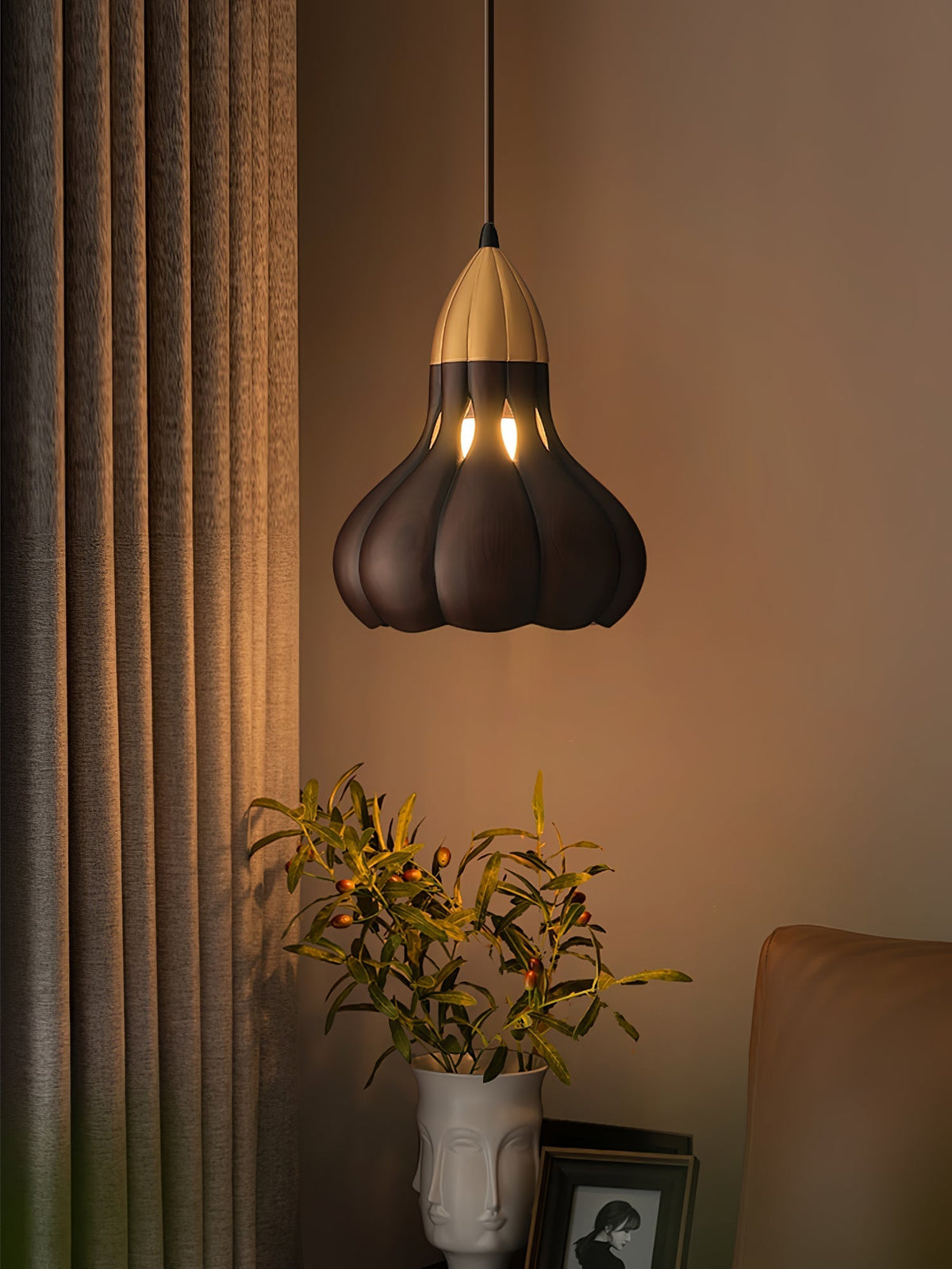 Lavenis Wood Pendant Light-Moonnatur