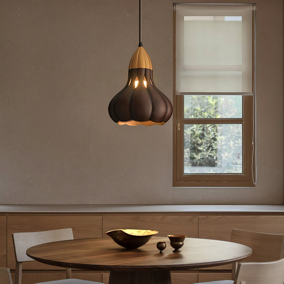 Lavenis Wood Pendant Light-Moonnatur