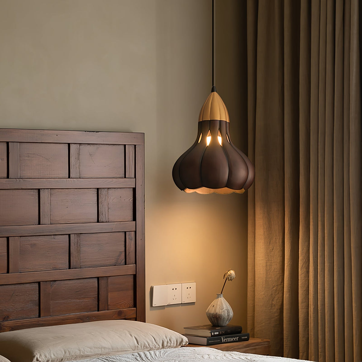 Lavenis Wood Pendant Light-Moonnatur