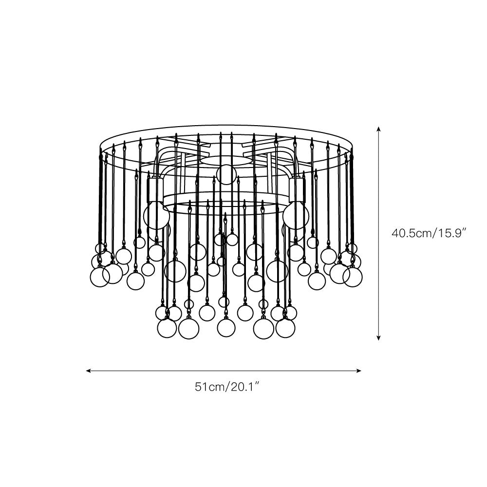 Vardenhaven Crystal Ceiling Light-Moonnatur
