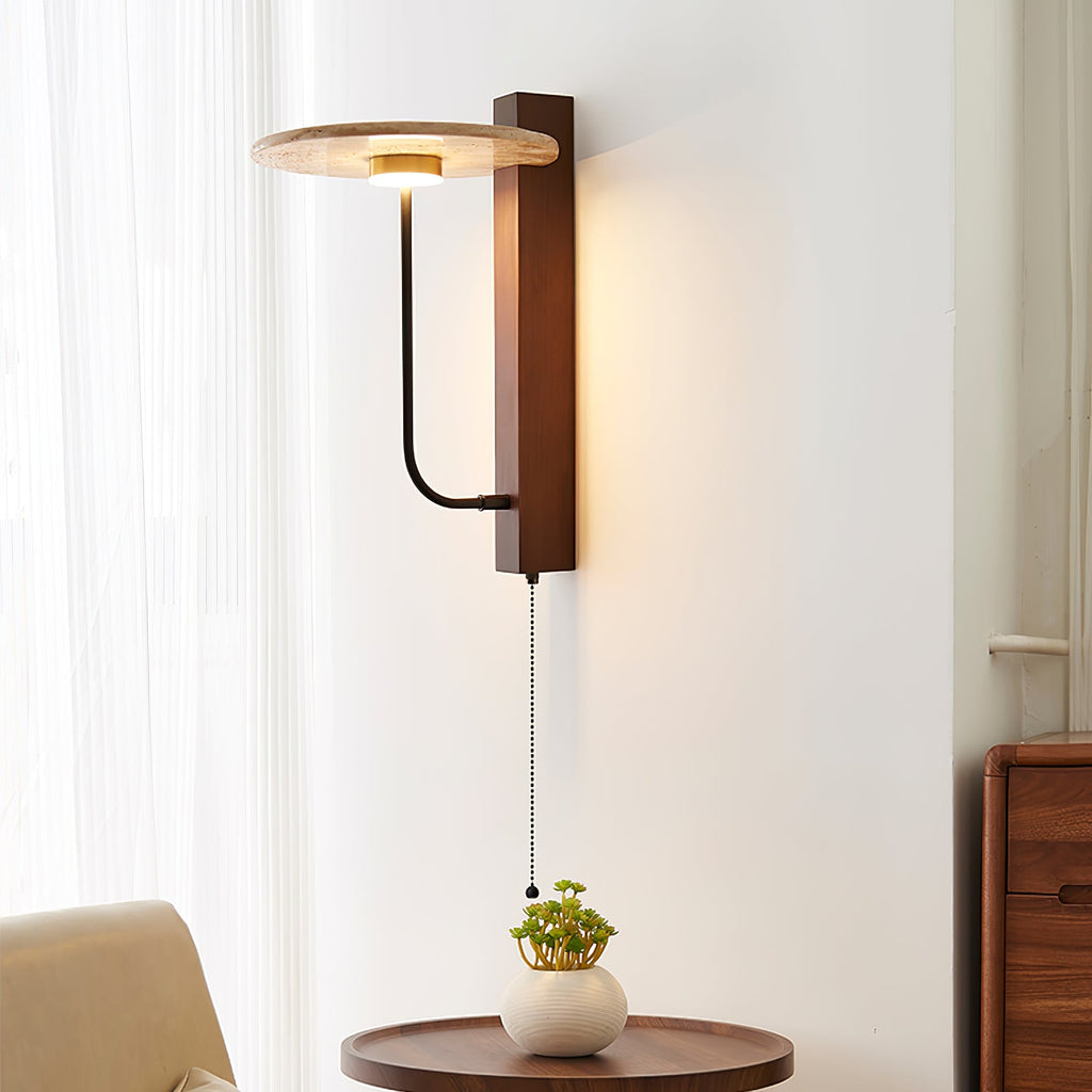 Bryneth Travertine Wall Light-Moonnatur