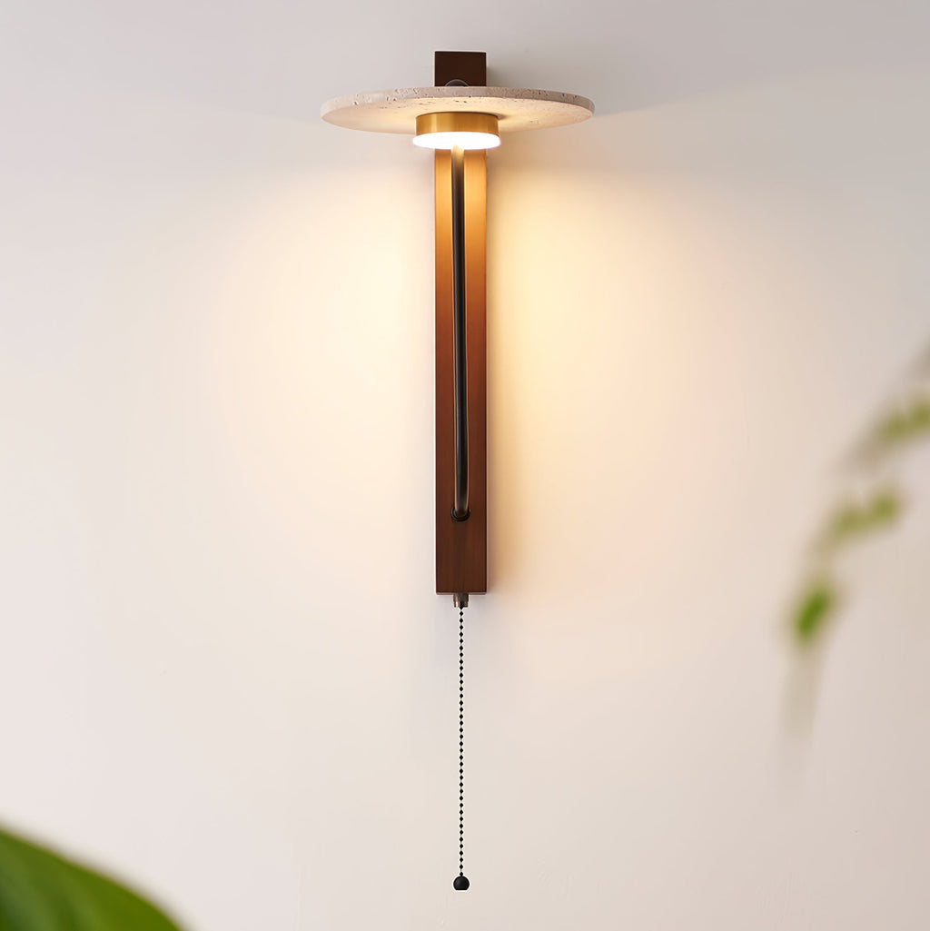 Bryneth Travertine Wall Light-Moonnatur