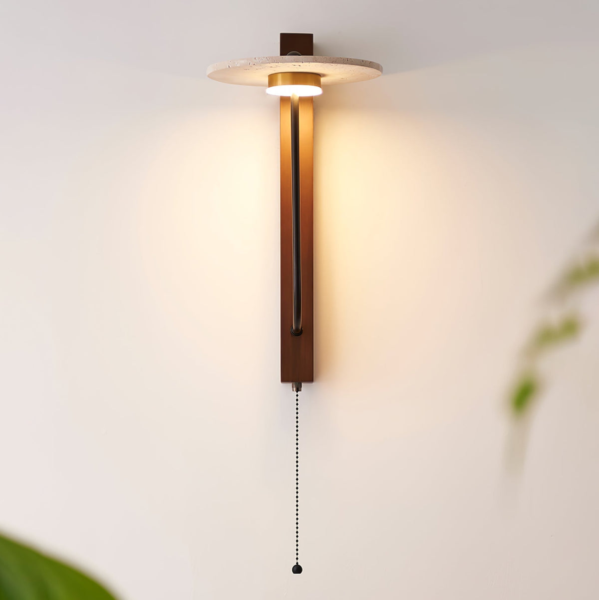 Bryneth Travertine Wall Light-Moonnatur