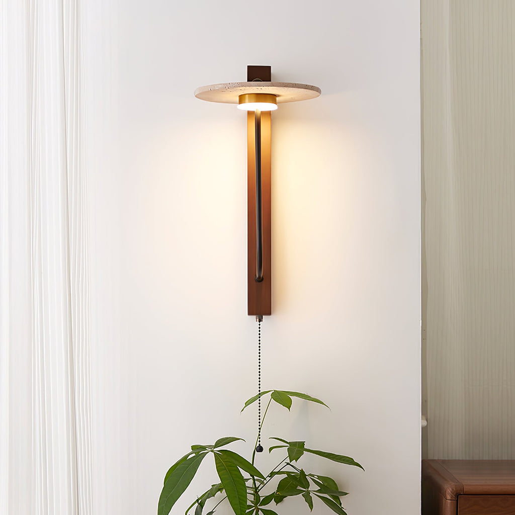 Bryneth Travertine Wall Light-Moonnatur