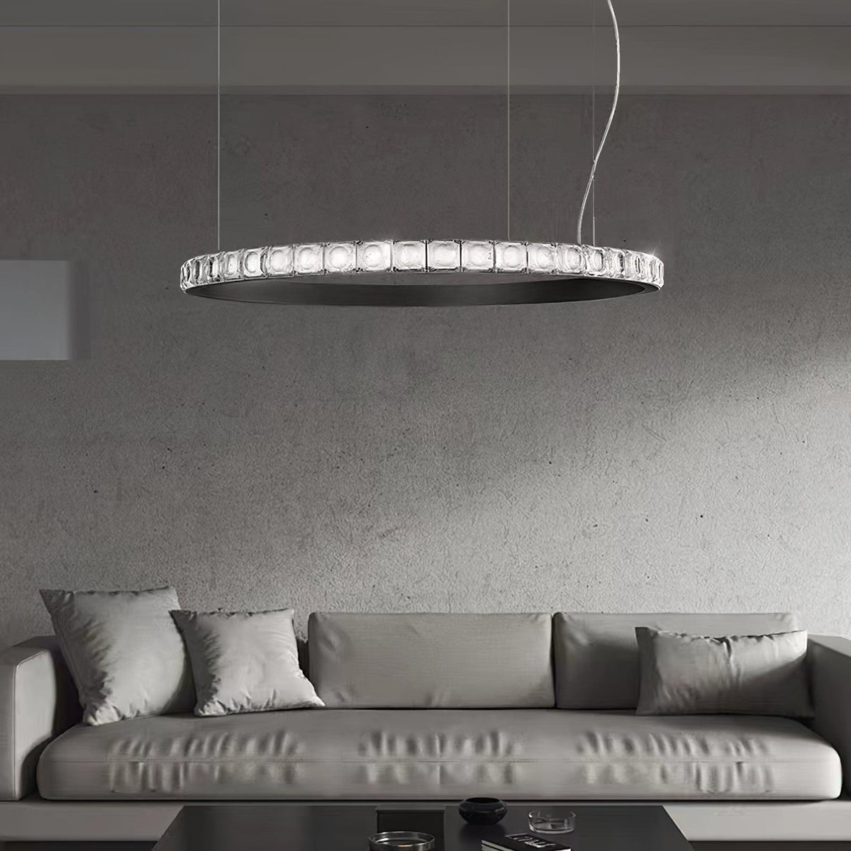 Ilvenwyn Glass Chandelier-Moonnatur