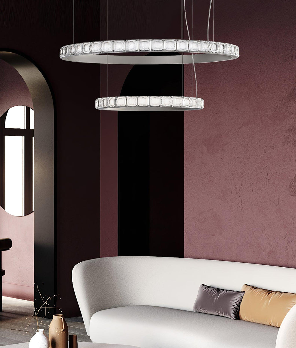 Ilvenwyn Glass Chandelier-Moonnatur