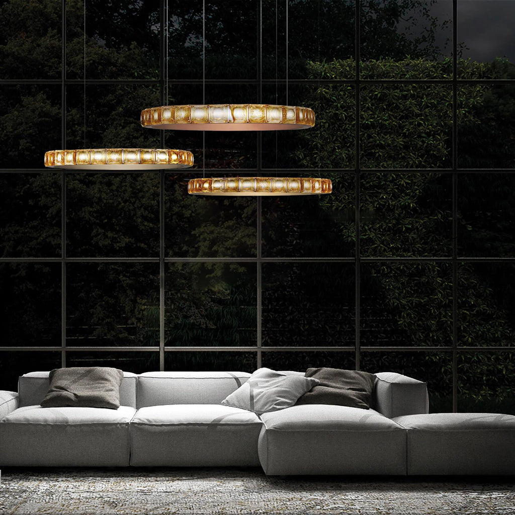 Ilvenwyn Glass Chandelier-Moonnatur