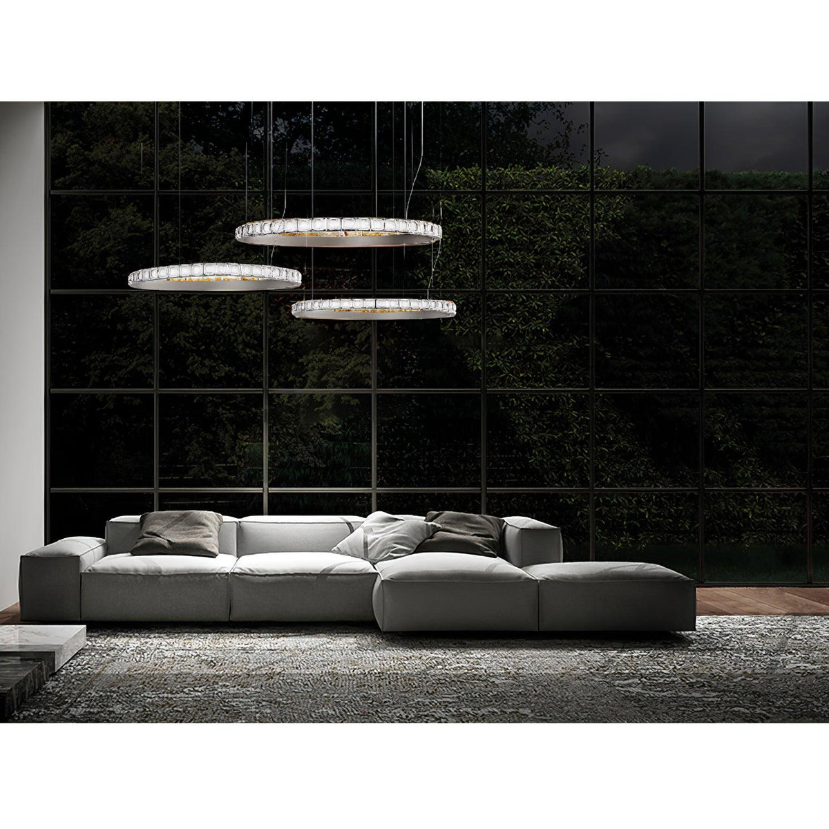 Ilvenwyn Glass Chandelier-Moonnatur