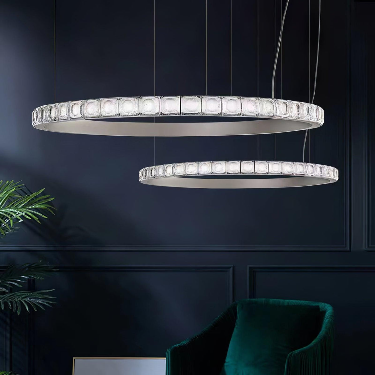 Ilvenwyn Glass Chandelier-Moonnatur