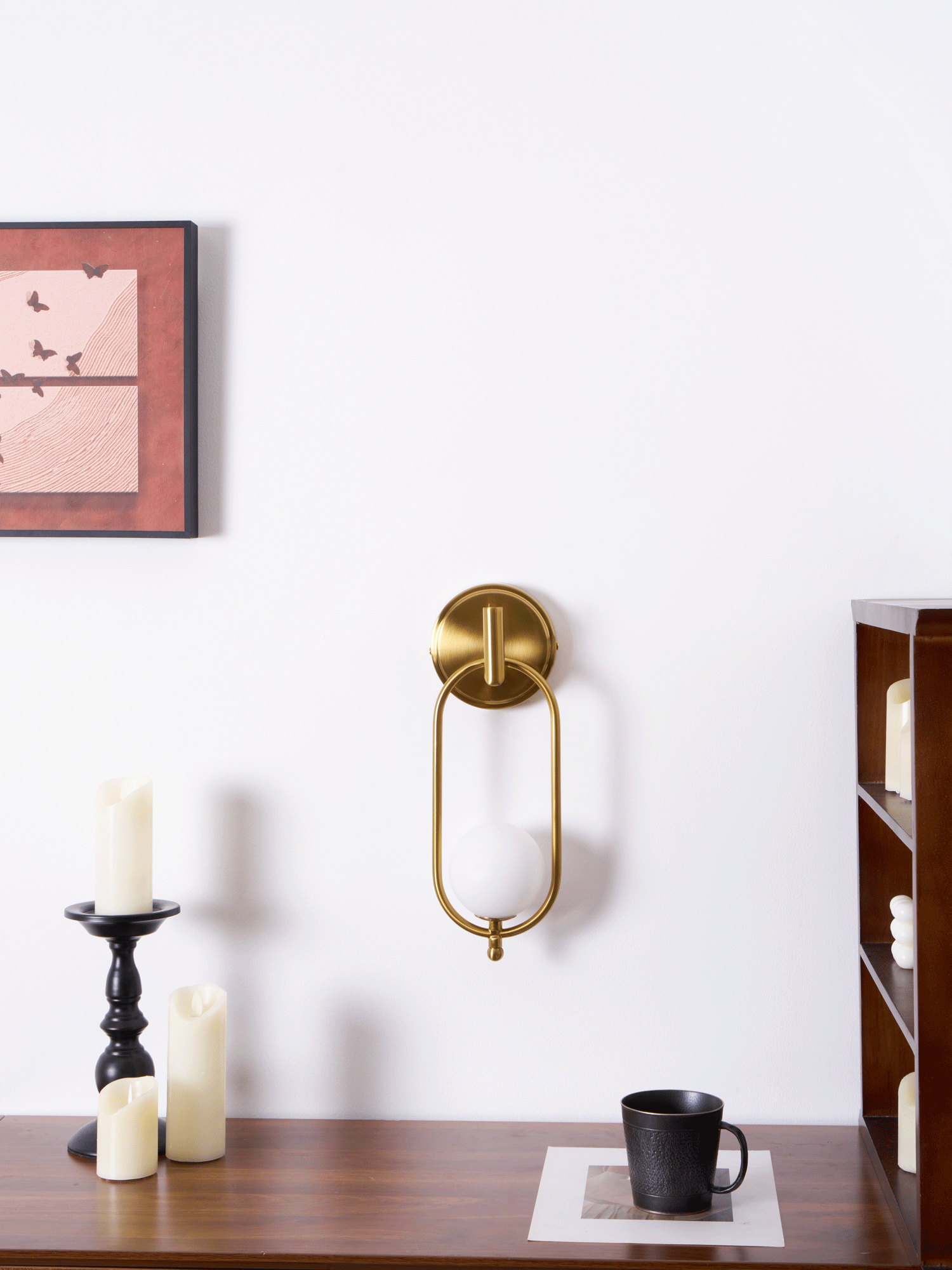 Glenwyn Glass Wall Light-Moonnatur