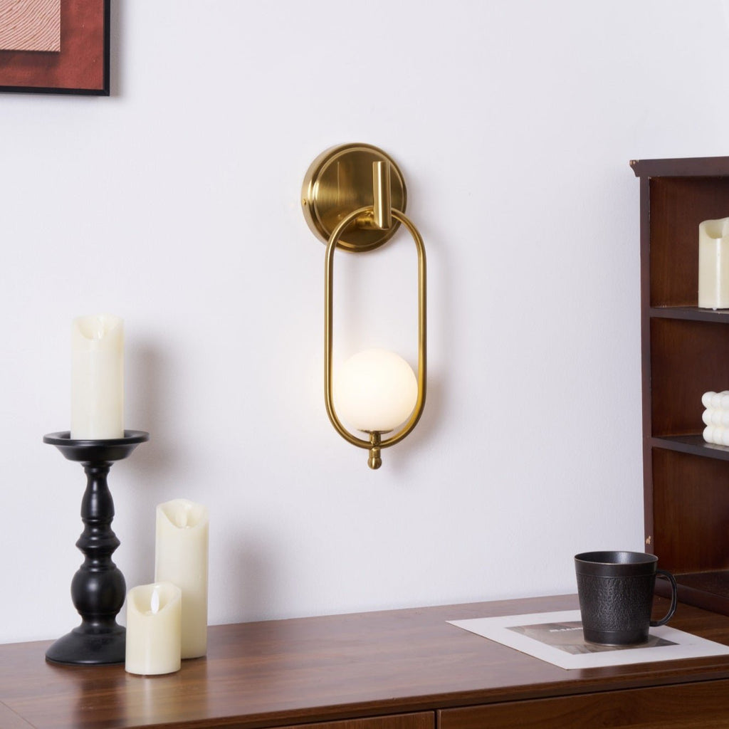 Glenwyn Glass Wall Light-Moonnatur