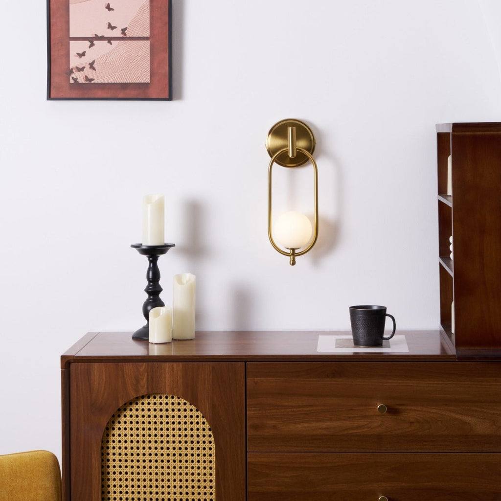 Glenwyn Glass Wall Light-Moonnatur