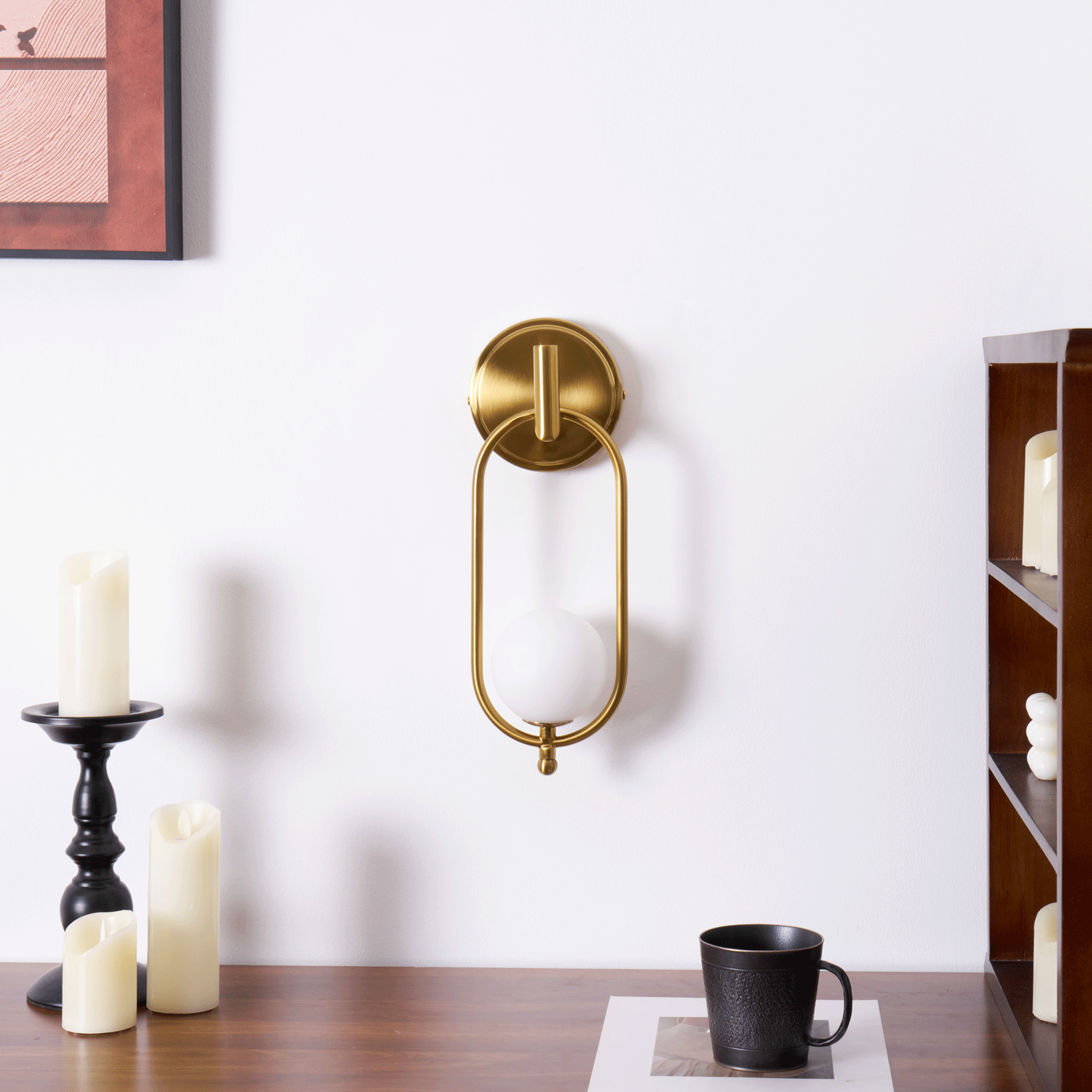 Glenwyn Glass Wall Light-Moonnatur