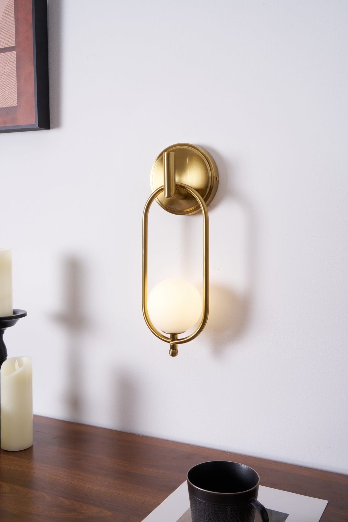 Glenwyn Glass Wall Light-Moonnatur