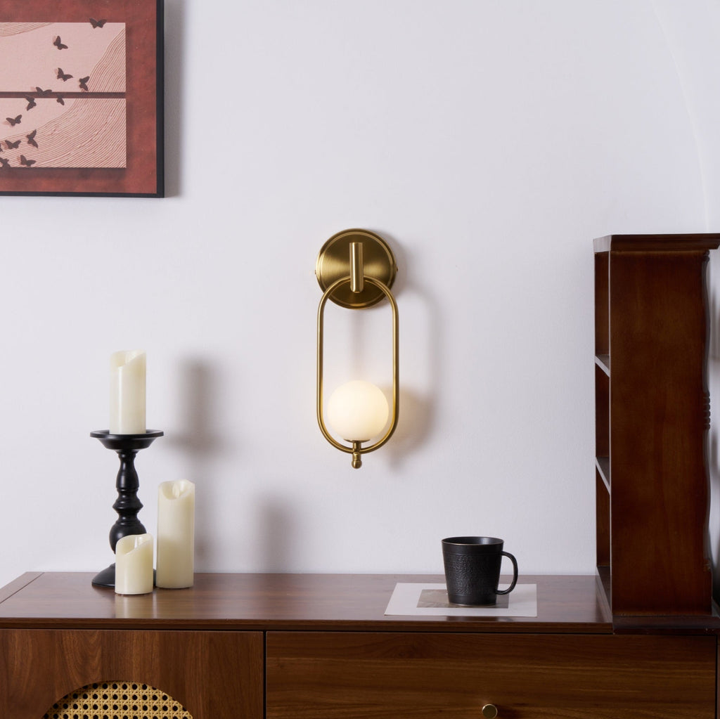 Glenwyn Glass Wall Light-Moonnatur