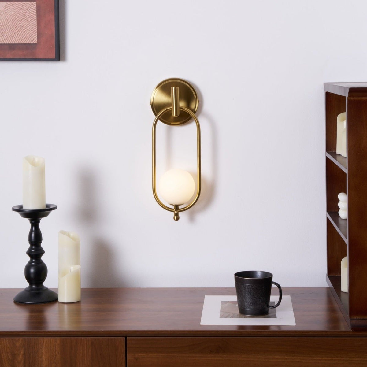 Glenwyn Glass Wall Light-Moonnatur