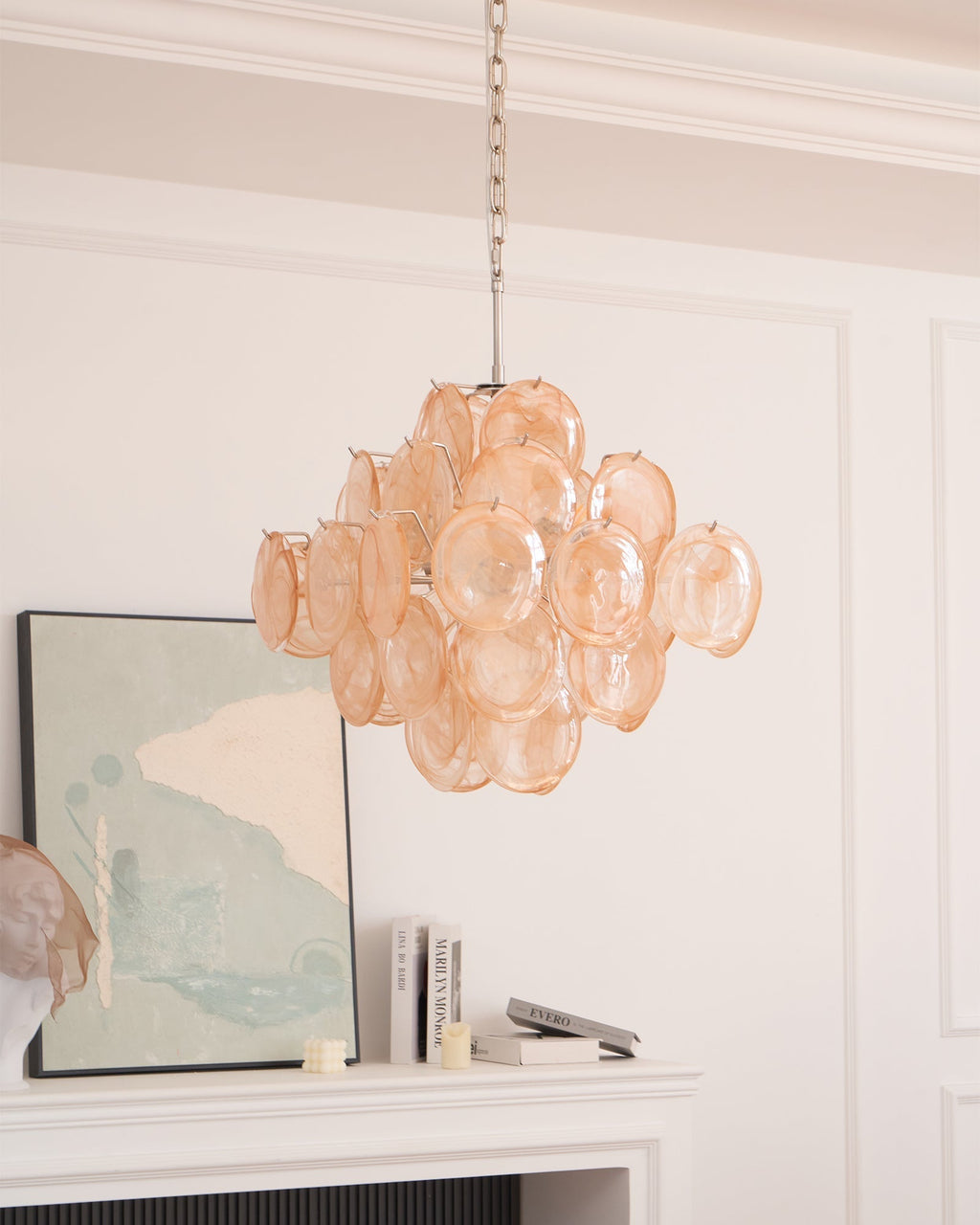 Tildeneris Glass Chandelier-Moonnatur