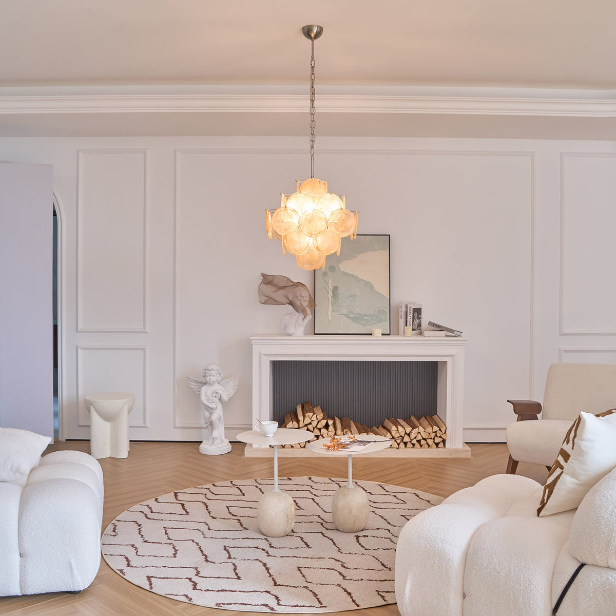 Tildeneris Glass Chandelier-Moonnatur