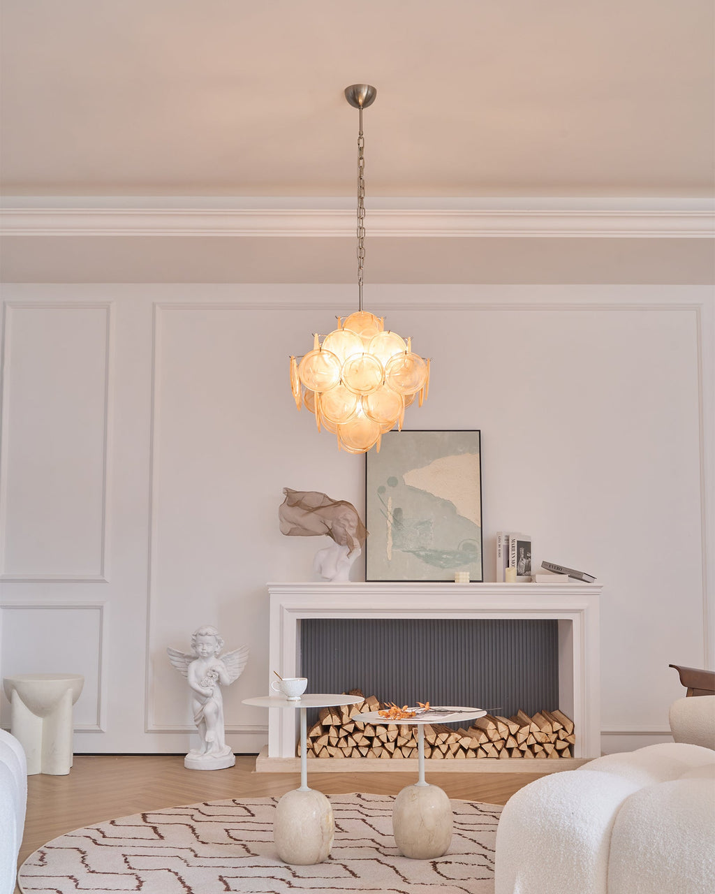 Tildeneris Glass Chandelier-Moonnatur