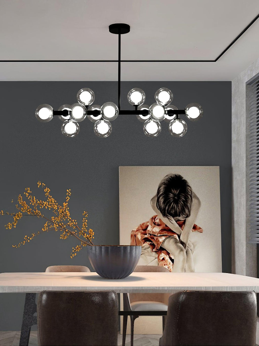 Morvenwyn Glass Chandelier-Moonnatur