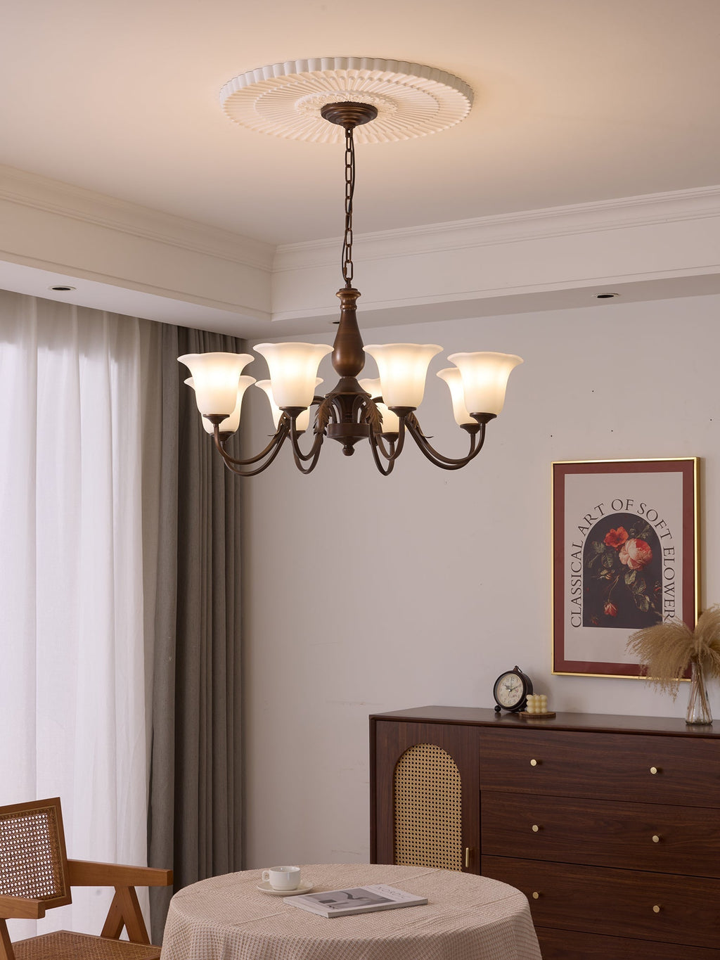 Raveleth Glass Chandelier-Moonnatur