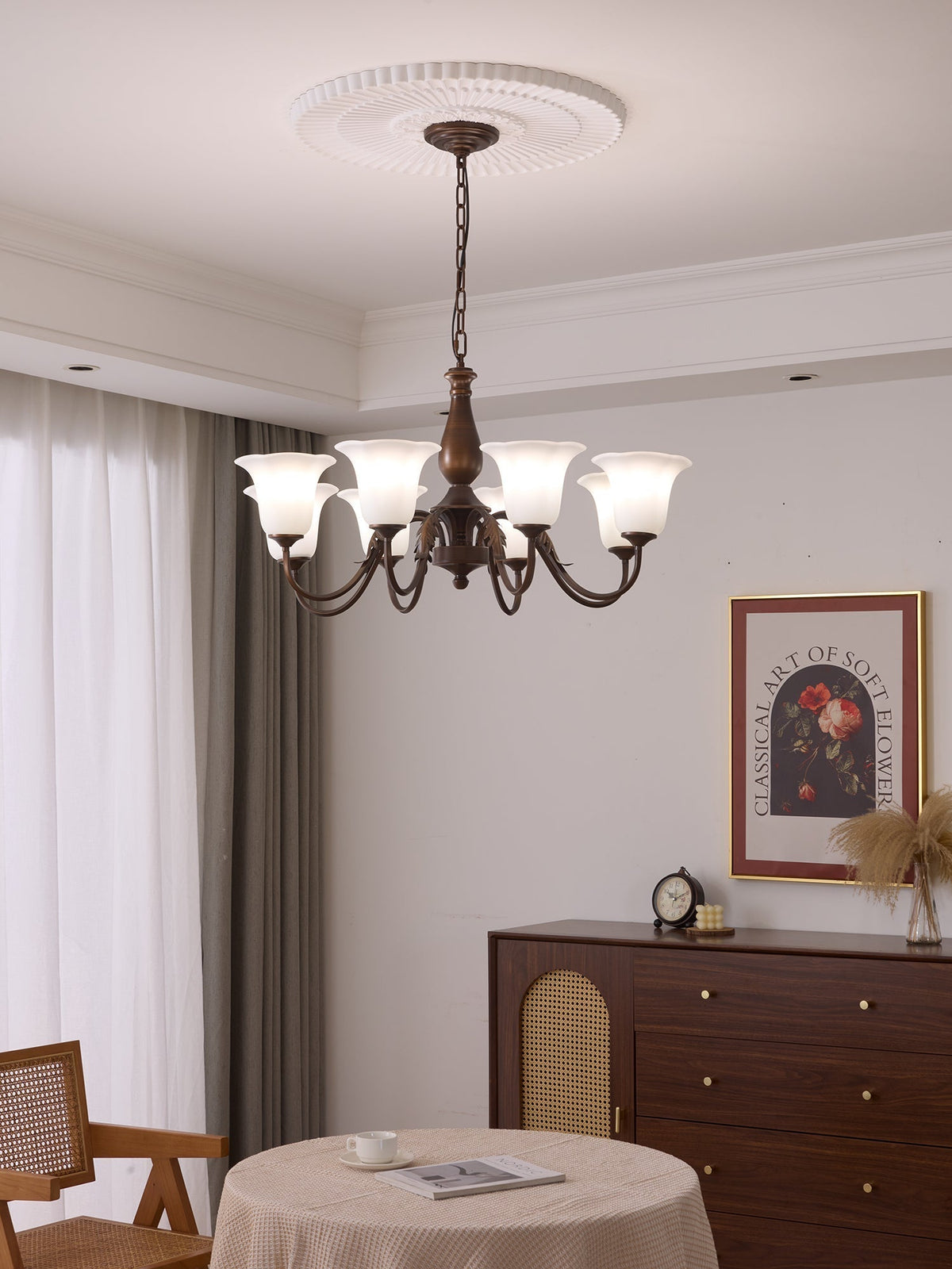 Raveleth Glass Chandelier-Moonnatur