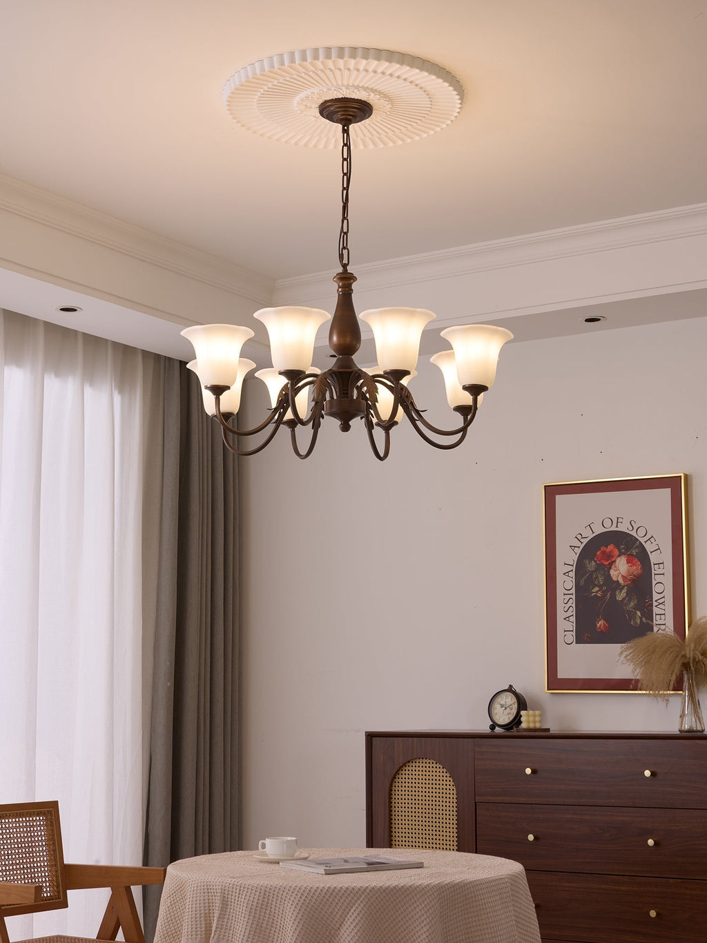 Raveleth Glass Chandelier-Moonnatur