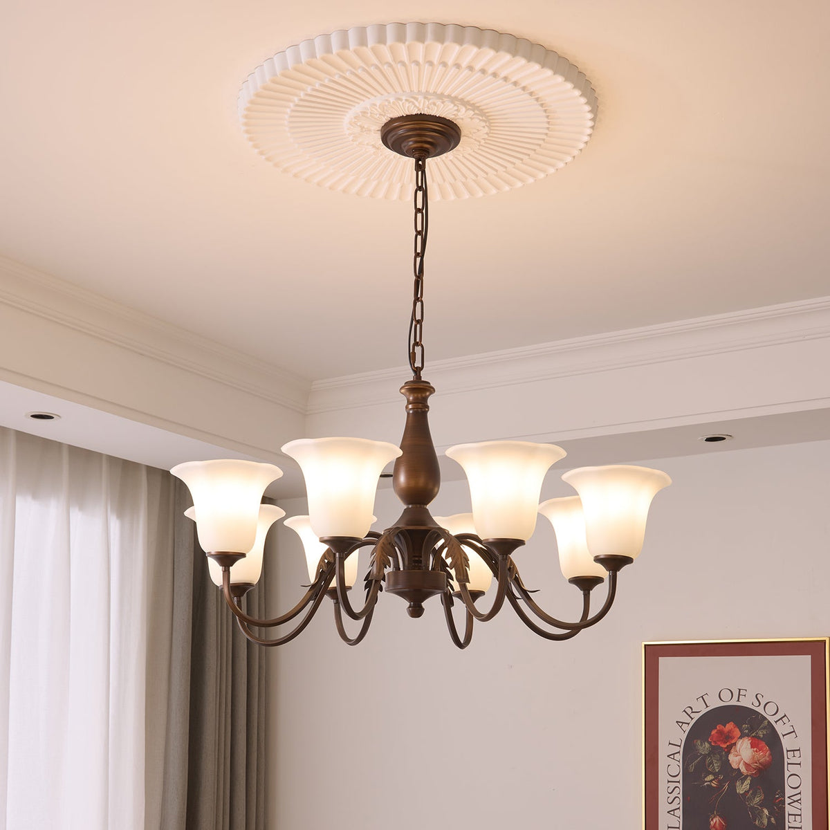 Raveleth Glass Chandelier-Moonnatur