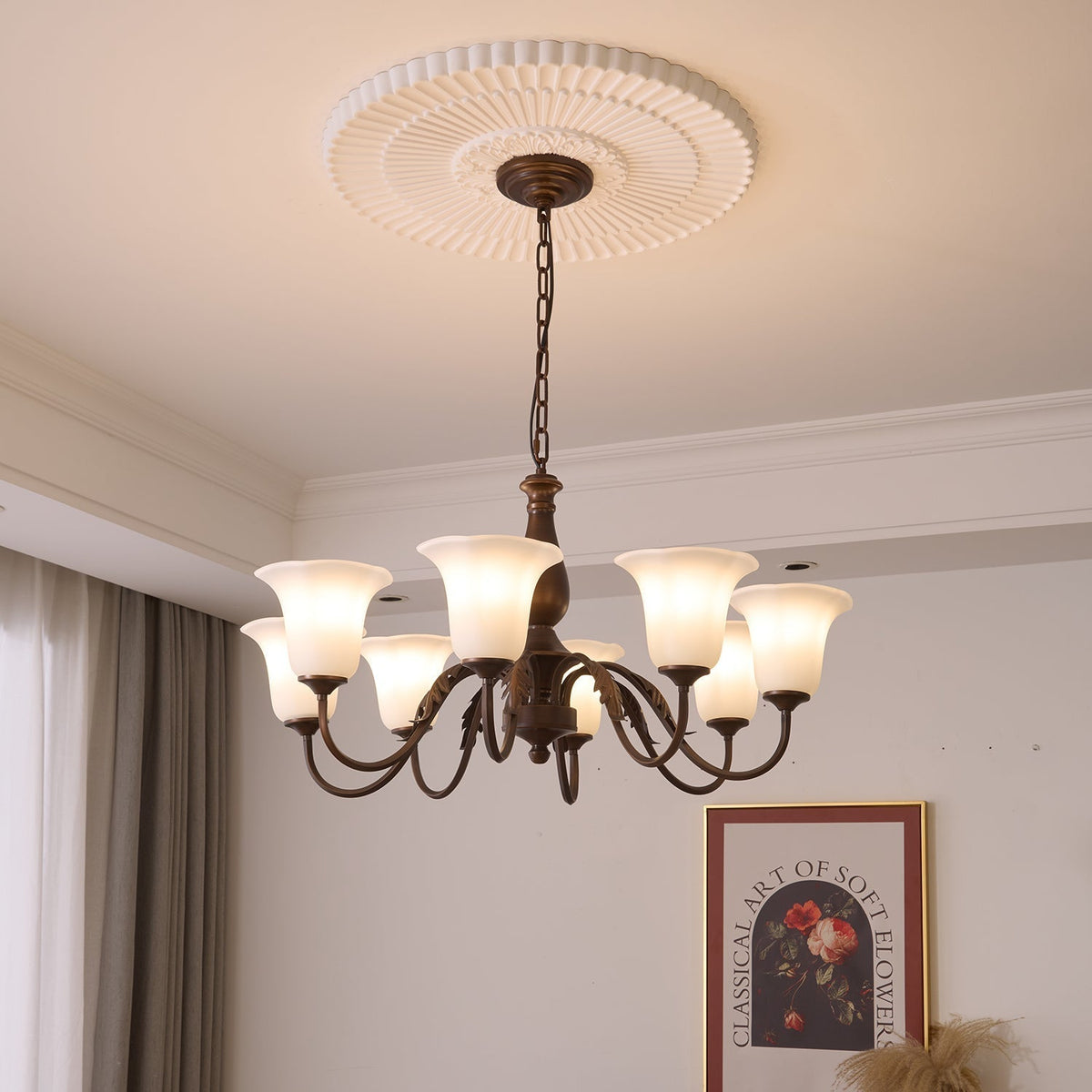 Raveleth Glass Chandelier-Moonnatur